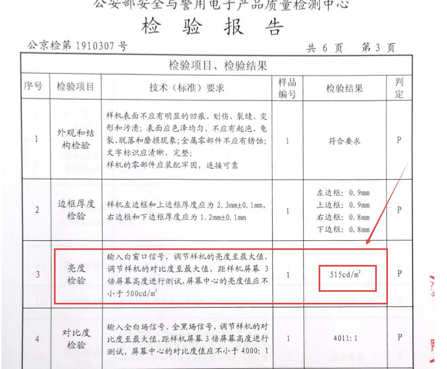 拼接屏檢測報(bào)告